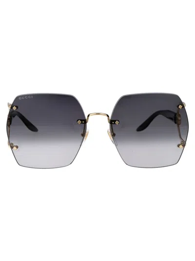 Gucci Sunglasses In 001 Gold Black Grey