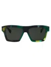 Gucci Eyewear Sunglasses In 001 Green Green Grey