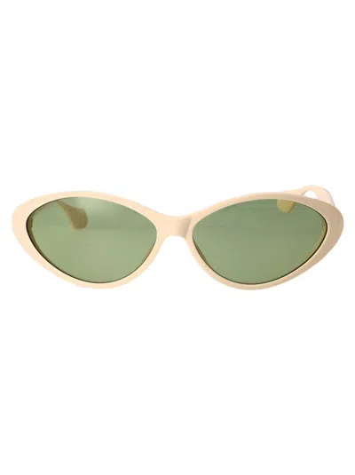 Gucci Sunglasses In 001 Ivory Ivory Green