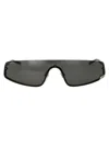 Gucci Oversized Angular Sunglasses In 001 Silver Silver Grey