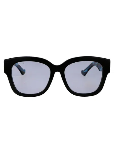 Gucci Sunglasses In 003 Black Black Violet