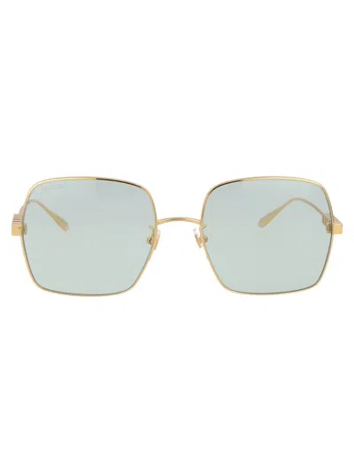 Gucci Sunglasses In 003 Gold Gold Green