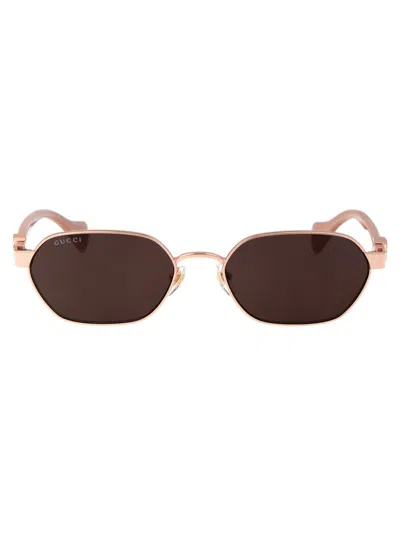 Gucci Sunglasses In 003 Gold Pink Violet