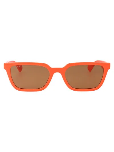 Gucci Sunglasses In 004 Orange Orange Brown