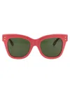 Gucci Womens Pink Gg1082s Cat-eye Acetate Sunglasses In 004 Pink Pink Green