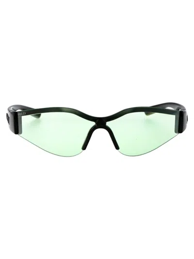 Gucci Sunglasses In 005 Black Black Green