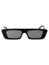 Gucci Black Rectangular-frame Sunglasses In Black
