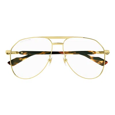 Gucci Sunglasses In 005 Gold Gold Transparent