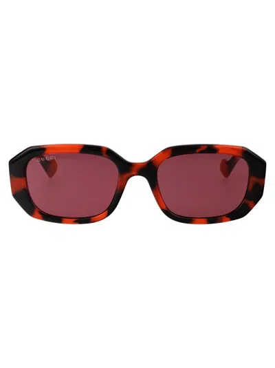 Gucci Sunglasses In 005 Orange Orange Violet