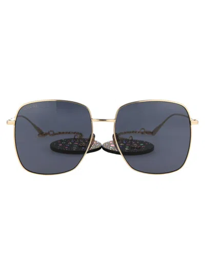 Gucci Sunglasses In 009 Gold Gold Grey