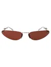 Gucci Silver-silver-brown Metal Sunglasses