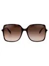 Gucci Metal Framed Havana Sunglasses In Brown