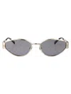 Gucci Gg1853s Linea Sign Gg1853s 002 Silver Smoke Sunglasses