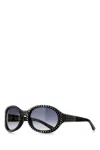 Gucci Women Black Acetate Sunglasses In Blue