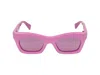 Gucci Rectangle-frame Sunglasses In Pink