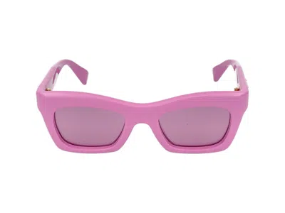 Gucci Rectangle-frame Sunglasses In Pink Pink Pink