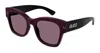 Gucci Gg1789s-003black-black-violet In Burgundy