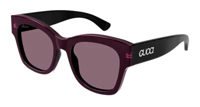 Gucci Gg1789s-003black-black-violet In Brown