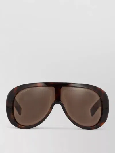 Gucci Sunglasses Adjustable Nose Pads Full Rim Design In Brown