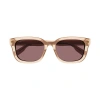 Gucci Logo-print Sunglasses In Arancione/rosso