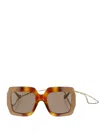 Gucci Tortoiseshell-effect Oversized-frame Sunglasses In Brown
