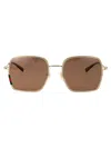 Gucci Sunglasses In Beige-gold-brown