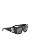 Gucci Oversized Square Frame Sunglasses With Iconic Logo In Black