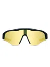 Gucci Sunnies With Curved Temples And Lenses In Black