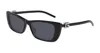 Gucci Logo Rectangular Sunglasses In Black