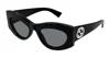 Gucci Grey Cat Eye Ladies Sunglasses Gg1843s 001 53 In Brown