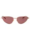 Gucci Gold-gold-red Metal Sunglasses In Black