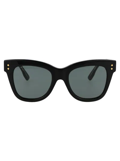 Gucci Gg1082s 001 Butterfly Sunglasses In 001 Black Black Grey