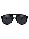 Gucci Black Black Grey Acetate Sunglasses In Black