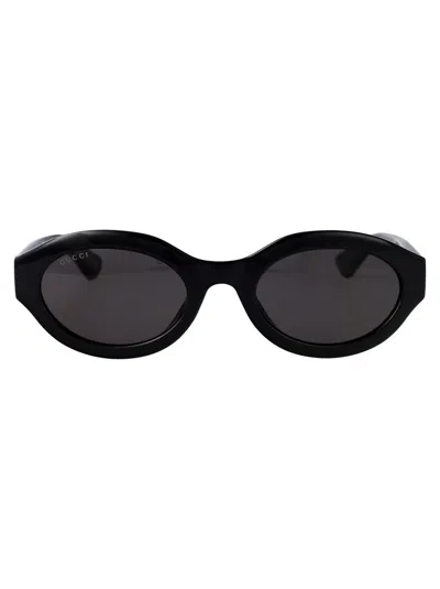 Gucci Geometrical Sunglasses Gg1579 S 001 In Black