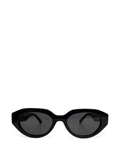Gucci Black-black-grey Acetate Sunglasses