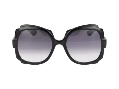 Gucci Gg1431s 001 Butterfly Sunglasses In Black Black Grey