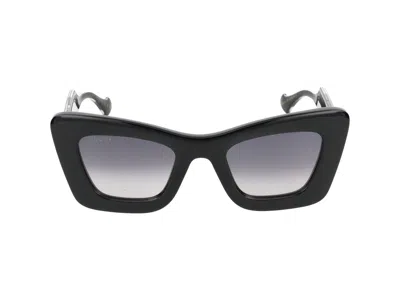 Gucci Sunglasses In Black Crystal Grey