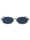 Gucci Oval-frame Sunglasses In Blue