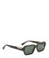 Gucci Bold Angular Frame Brown Acetate Sunglasses By  In Brown
