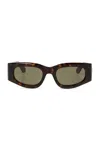 Gucci Interlocking G Rectangular Sunglasses In Brown
