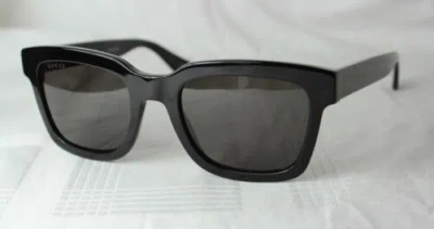 Pre-owned Gucci Sunglasses Gg 0001 001 Black In Gray