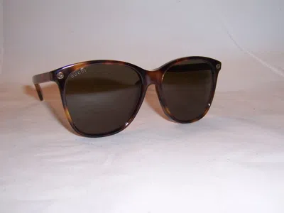Pre-owned Gucci Sunglasses Gg 0024s 002 Havana/brown Authentic 0024