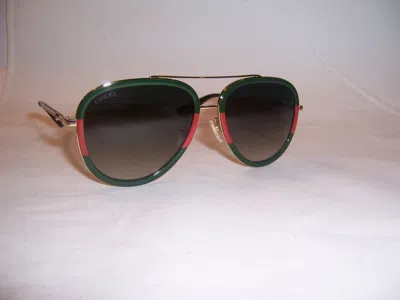 Pre-owned Gucci Sunglasses Gg 0062s 003 Gold/green Gadient Authentic 0062