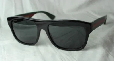 Pre-owned Gucci Sunglasses Gg 0341 001 Black In Gray