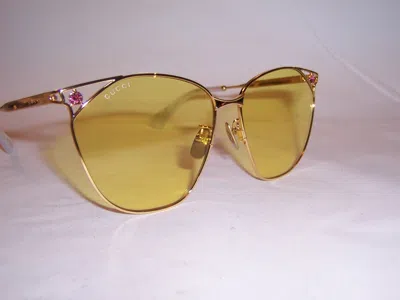 Pre-owned Gucci Sunglasses Gg 1375sa 002 Gold/yeelow Authentic 1375 In Yellow