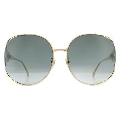 Pre-owned Gucci Sunglasses Gg0225s 001 Gold Gray Gradient