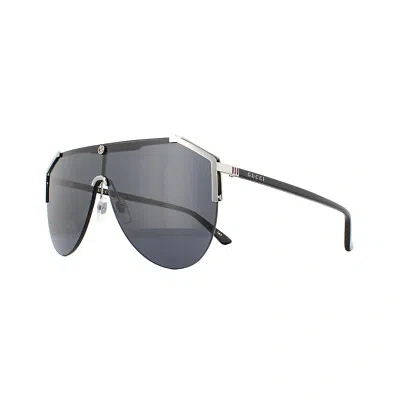 Pre-owned Gucci Sunglasses Gg0584s 001 Ruthenium And Black Grey In Gray