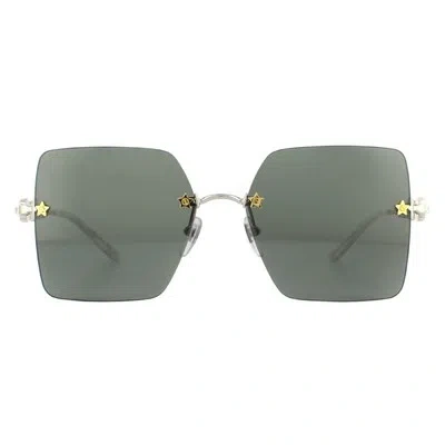 Pre-owned Gucci Sunglasses Gg0644s 001 Silver Grey