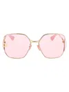 Gucci Fork Oversize Square Sunglasses