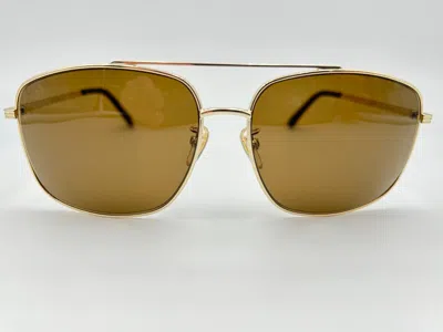 Pre-owned Gucci Sunglasses Gg0836sk 002 Gold Brown 63-14-140 Aviator
